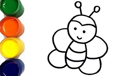 Bolalar Uchun Asalari Rasmini Chizish Bo Yash How To Draw A Bee