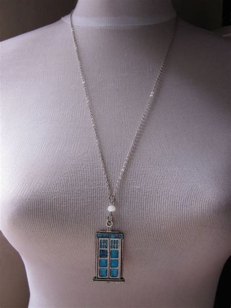 Tardis Necklace Doctor Who Blue Police Call Box By Lovespelljewels