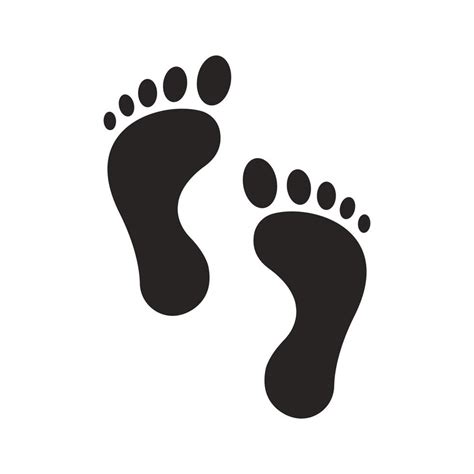 Footprints Icon Vector Vector Art At Vecteezy