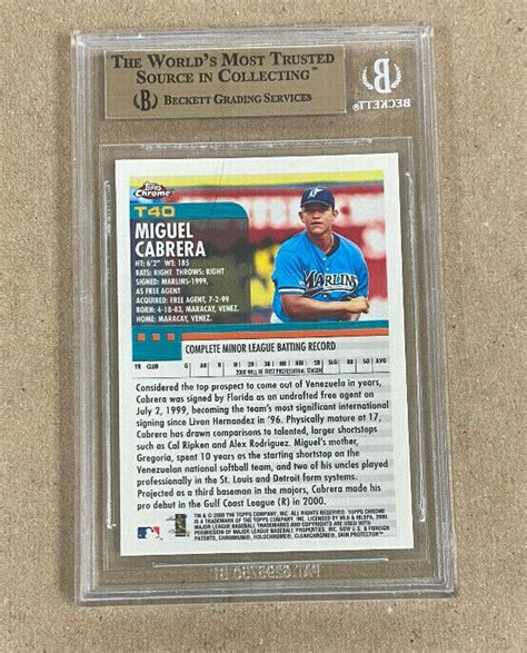 2000 Topps Chrome T40 Miguel Cabrera BGS 9 5 Tigers 849 99 EBay