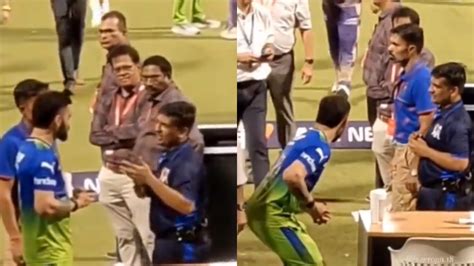 Video Virat Kohli Spotted Having Chat With Umpire Over His