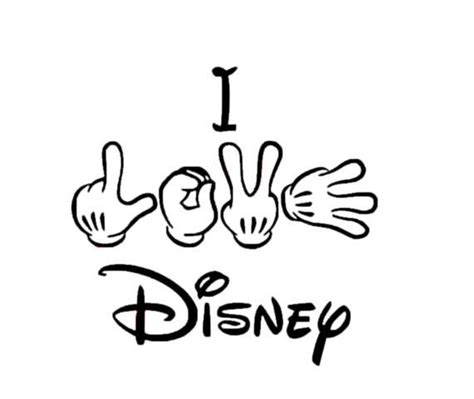 I Love Disney Decal Disney Decal Disney Love Sticker I Love Disney With ...