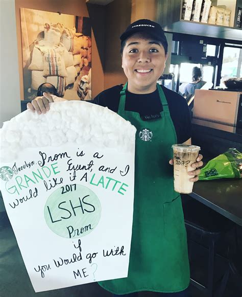 Starbucks Promposal Promposals Pinterest Homecoming Prom And