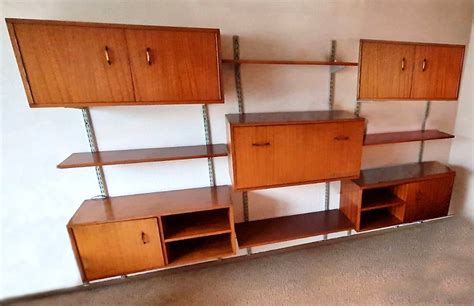 Vintage Mid Century Wall Unit Shelving System 1970s 149909