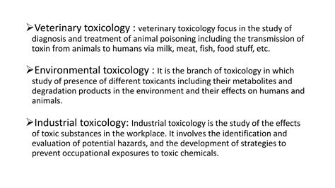 Toxicology Types And Definitionpptx