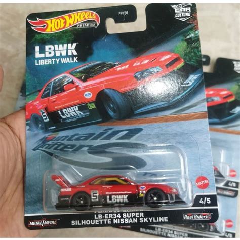 Jual Hot Wheels LB ER34 Silhouette Nissan Skyline LBWK Merah Mountain Drifters HotWheels R34