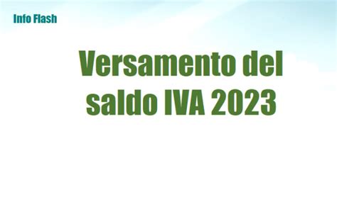 Versamento Del Saldo Iva Redazione Fiscale