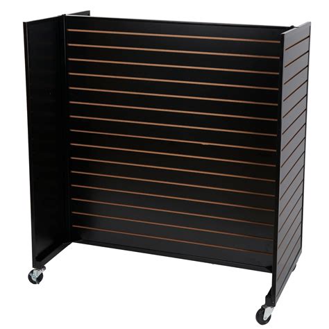 Buy Black Metal Framed Rolling Slatwall Gondolas Without Shelves 50 W