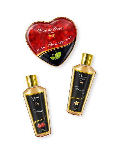 Coffret de massage huile & bougie - Plaisir Secret | MademoiselleG.fr