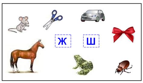 Дифференциация з ж в картинках для дошкольников