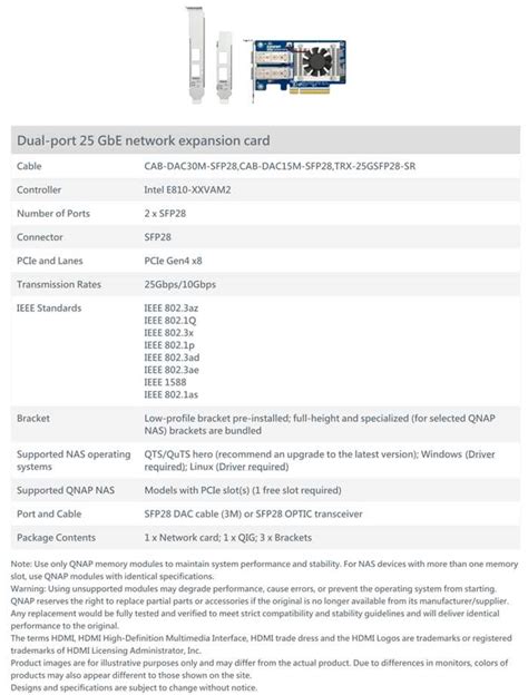 Qnap Dual Port Qxg G Sf E Gbe Sfp Network Expansion Card For