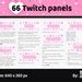 Twitch Panels Neon Pink And White Panels With Hearts For Twitch