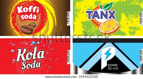 Generic Soda Label Designs For Aluminium Can Set 2