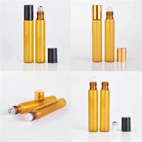 Parfumroller flesjes essentiële olie roll on roller amber bruin glas