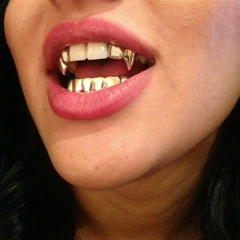 Custom 14k Gold Plated Bottom Lower Teeth Grillz And Upper Double Fangs 3pc Set Ebay