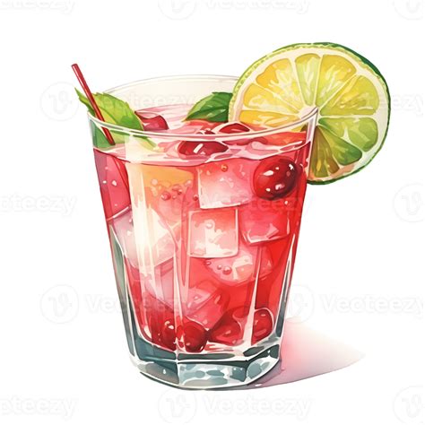 Cocktail Watercolor Clipart Illustration Ai Generative 27237454 Png