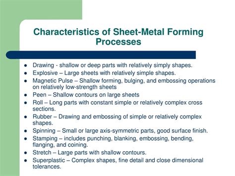 Ppt Sheet Metal Forming Processes Powerpoint Presentation Free