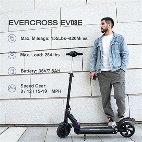 EVERCROSS EV08E Trottinette électrique moteur de 350 W portée de 30