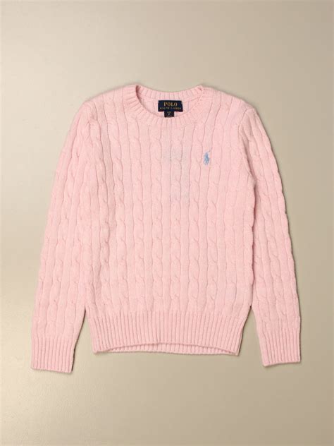 Polo Ralph Lauren Girl Outlet Crewneck Pullover In Wool And Cashmere