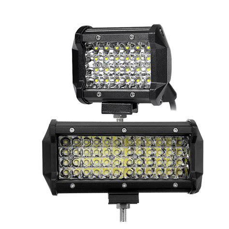 Barra de luz LED de obra 12V 24V faros automáticos 4 7 luces de