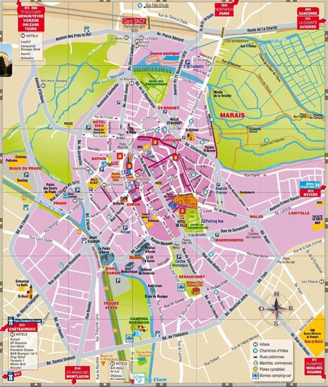 Carte Ville De Bourges Voyage Carte Plan