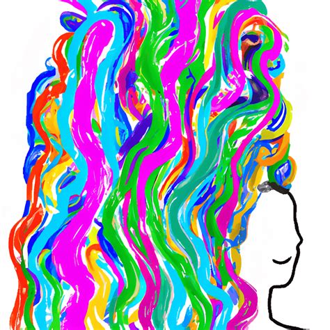 A Womens Abstract Art Hair Graphic · Creative Fabrica