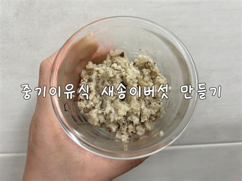 중기이유식 새송이버섯 큐브 만들기 네이버 블로그