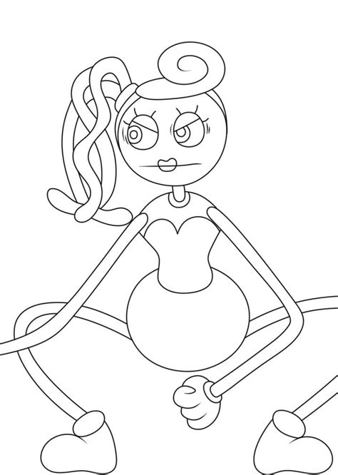 Mommy Long Legs From Poppy Playtime Coloring Page Free Printable