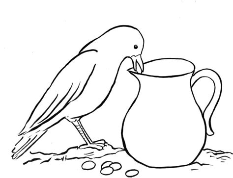 The Crow And The Pitcher Drawing Step By Step Art Starts