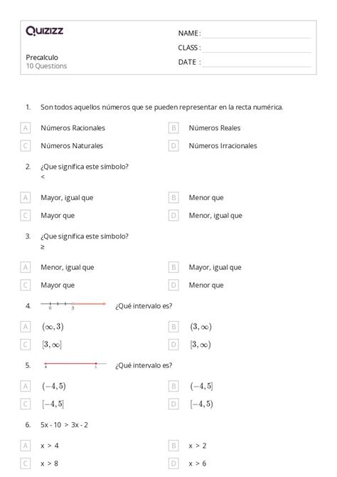 N Meros Irracionales Hojas De Trabajo Para Grado En Quizizz