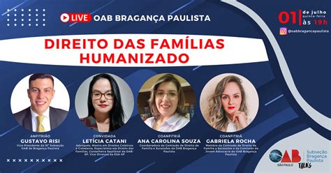 Live Direito das Famílias Humanizado 01 07 2021 às 19h OAB