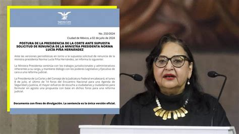 NotiGAPE La SCJN desmiente renuncia de la ministra presidenta Norma Piña