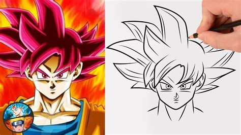 Como Dibujar A Goku Ssj Dios Azul Parte Colorearlo De Verdad Aprendes