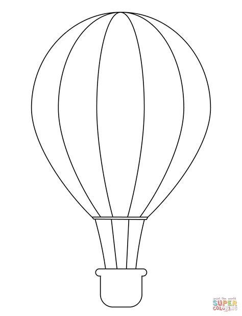 Dibujo De Globo De Aire Caliente Sencillo Para Colorear Dibujos Para