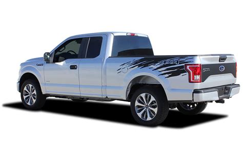 2015 2020 Ford F 150 Truck Bed Vinyl Graphic Racer Rip Decal Side Stripes Mudslinger Kit