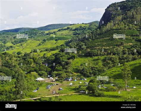 Brazil, State of Minas Gerais, Heliodora, Landscape of the mountains ...