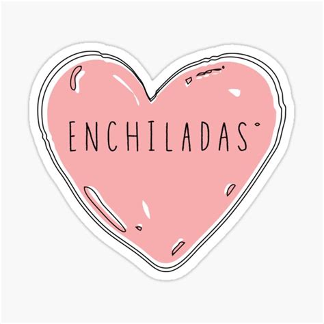 Funny Fast Food Truck Lover I Love Enchiladas Minimal Cute Pink