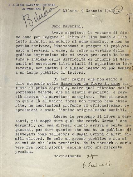 Lettera Dattiloscritta Con Firma Autografa Su Carta Intestata S A