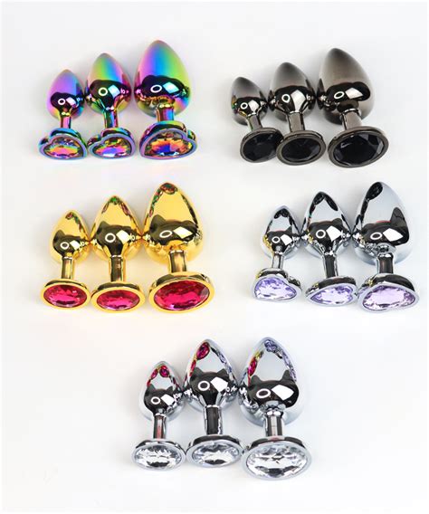 S Hande Pcs Set S M L Metal Anal Butt Plug Stainless Sexy Toy Crystal Jewelry Anal Dildo Fetish