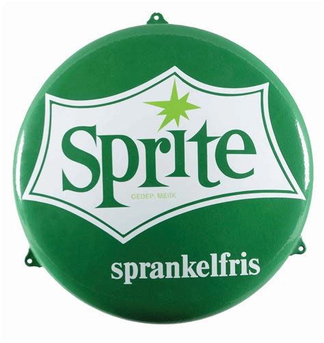 Lot Detail Porcelain Sprite Button Advertising Sign