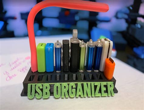 Stl File Desktop Organizer For 10 Usb Flash Drives・3d Print Design To