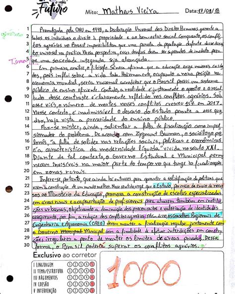 Exemplos De Redação Para Pré Vestibular Novo Exemplo