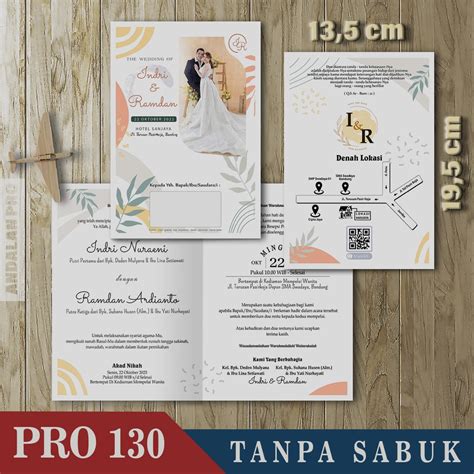 Jual Pro 130 Lipat 2 Plus Foto Simpel Cetak Undangan Color