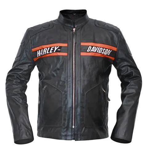 Bill Goldberg Harley Davidson Black Leather Motorcycle Jacket