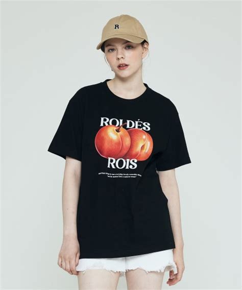 MUSINSA ROIDESROIS Sweet Apple Short Sleeve T Shirt Black