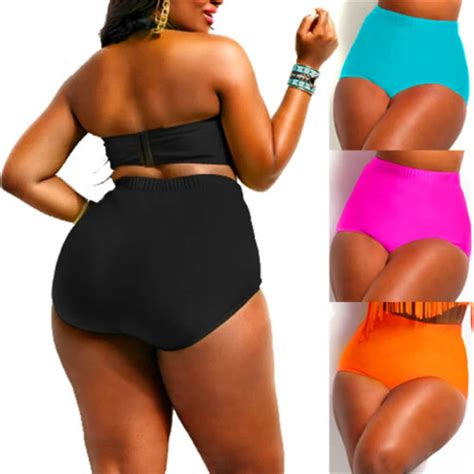 Bikini Liso De Talla Grande Para Mujer Ba Ador Sexy De Realce Ropa De