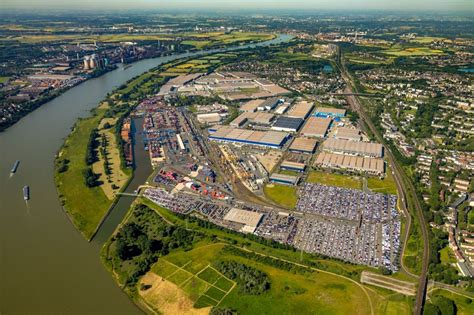 Duisburg Von Oben Industrie Und Gewerbegebiet In Duisburg Im