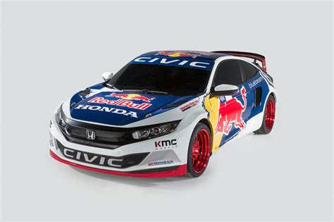 2016 Honda Civic Coupe Red Bull Global Rallycross Race Car Debuts in ...