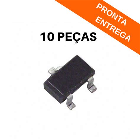 Kit 10 peças Transistor Bipolar BJT MMBTA42 7 F SOT 23 3 NPN