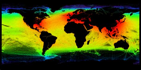 ESA Satellite AIS Based Map Of Global Ship Traffic